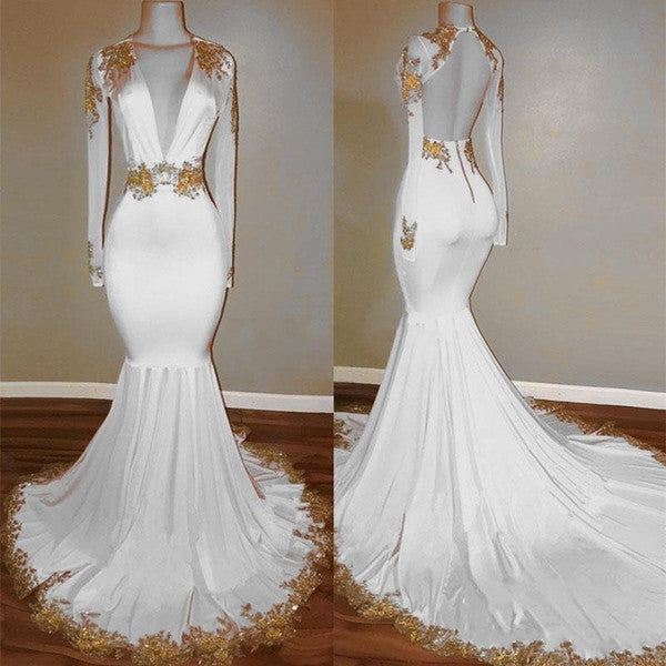 mermaid evening dresses white prom dress formal gowns cg20151