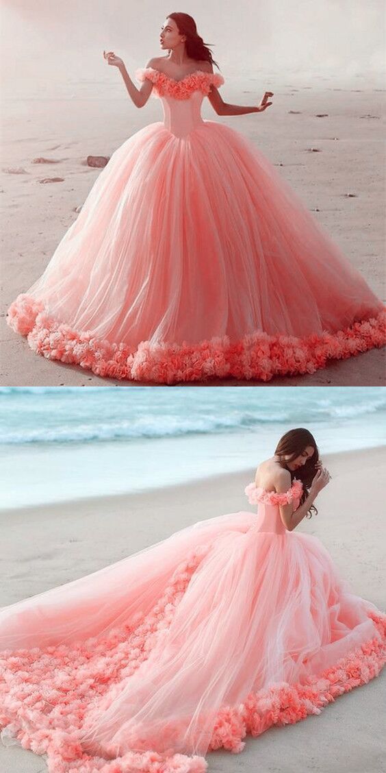 Sweetheart Tulle Long Evening Dresses, Off Shoulder Prom Dresses cg20181