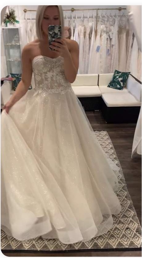 Stunning glitter a-line prom dress with lace cg20256