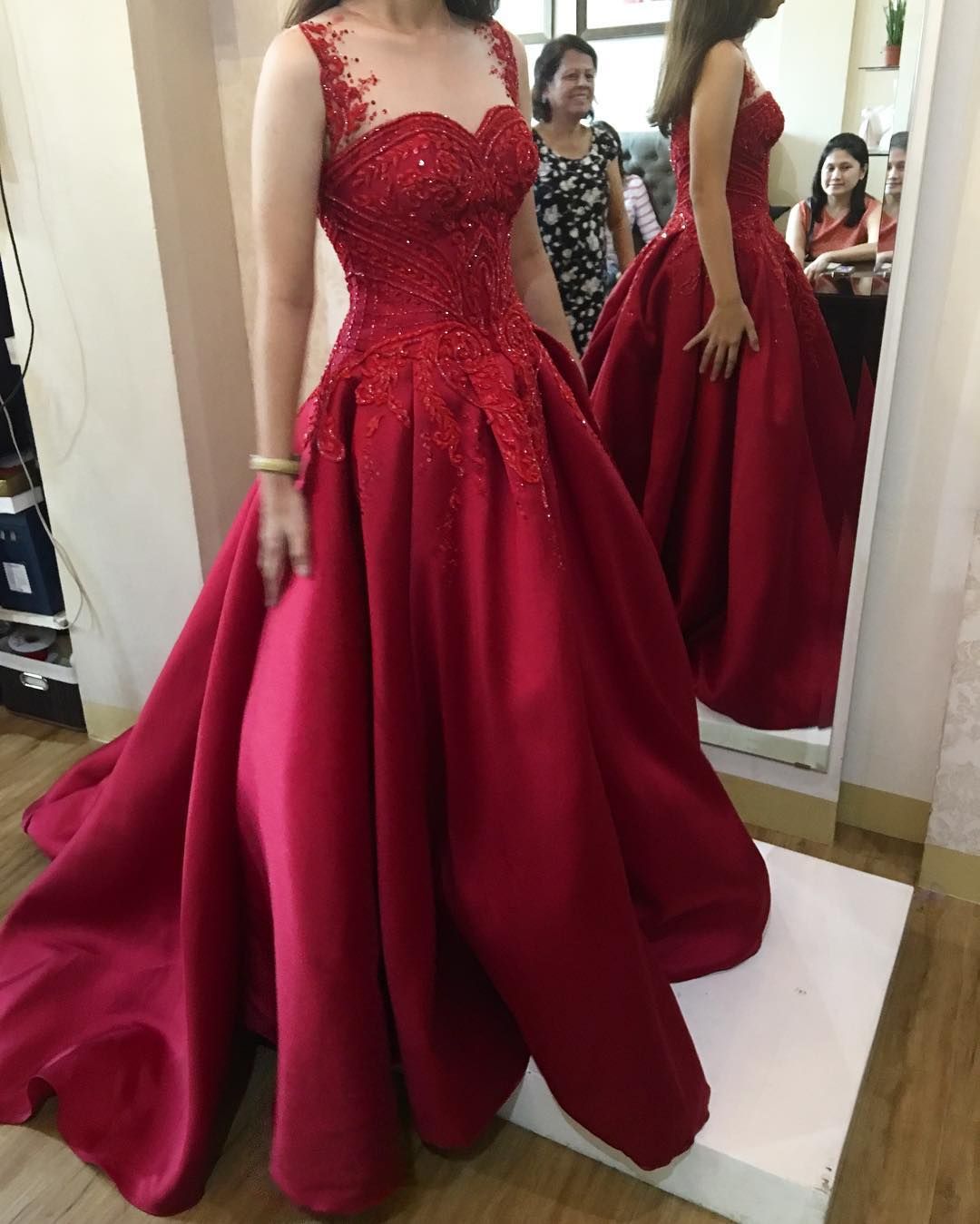 red long prom dress, evening dress cg20292