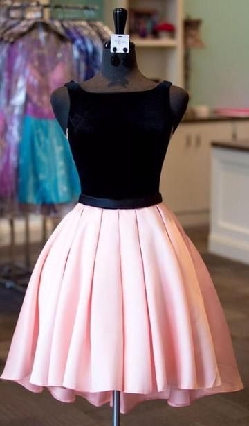 Black and Pink Short Homecoming Dress cg2030