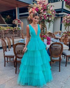 A-Line Floor-Length tulle Prom Dress cg20352
