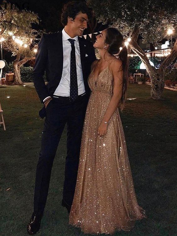 Tulle V-neck Floor-Length Sleeveless Dresses Long Prom Dresses cg20355