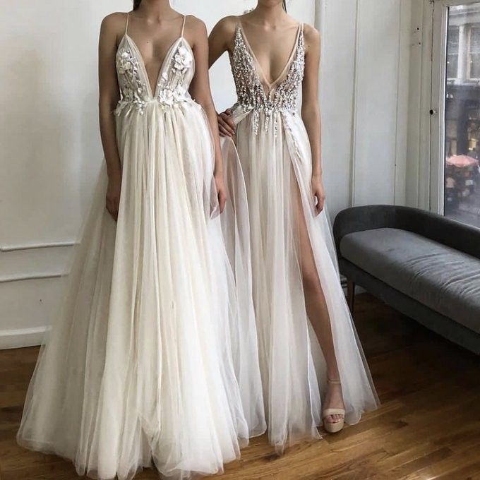 A line tulle Formal Prom Evening Gown cg20703