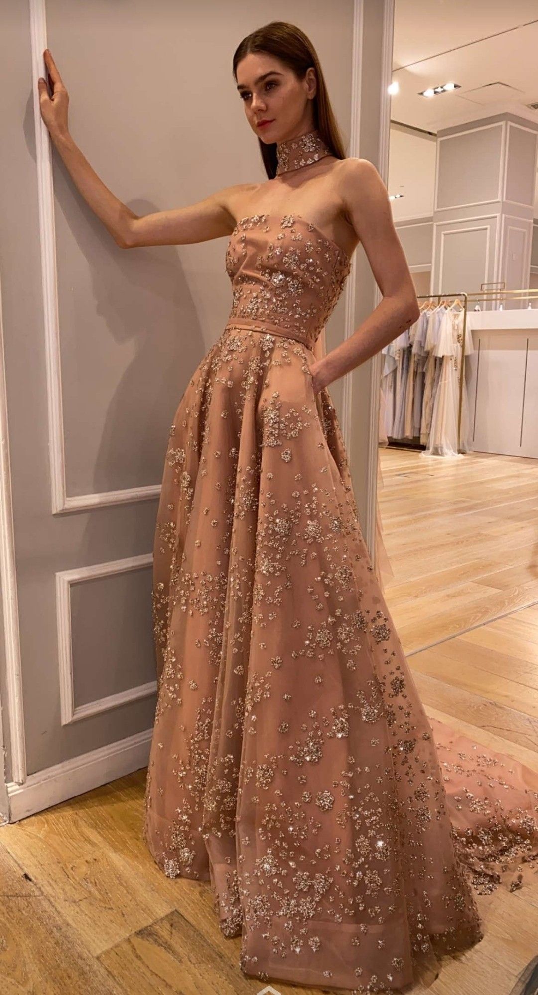 A-line long formal dress prom dress cg20723