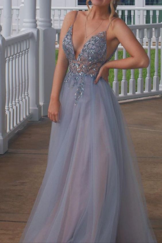 Misty Blue Formal Dress Formal Women Dress,Prom Dress cg20998