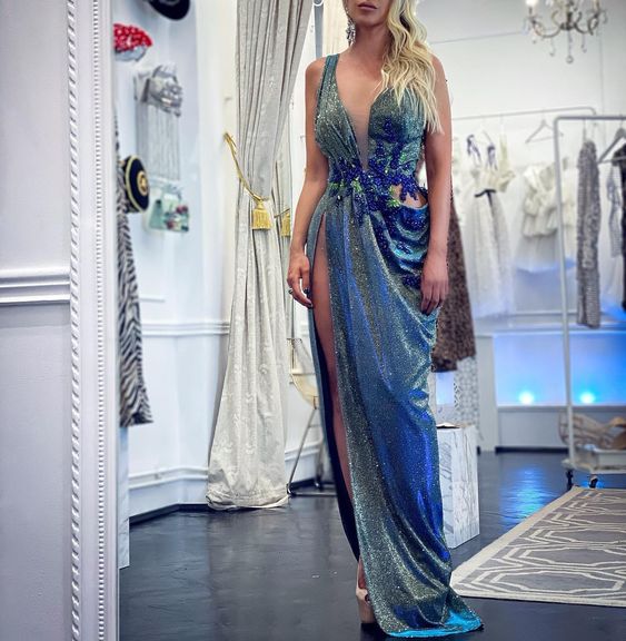 V neck Prom Dresses evening dress cg21238