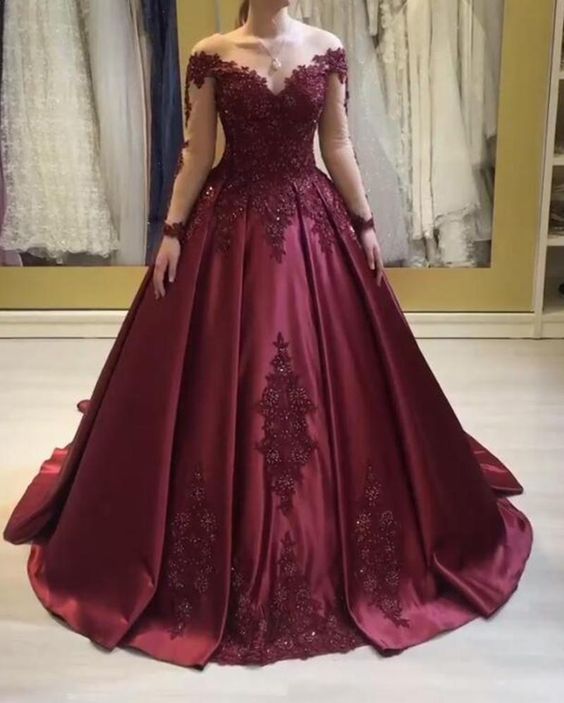 burgundy wedding prom dress cg21308