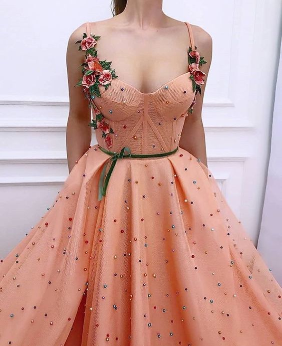 Unique Long Tulle Long Prom Dress, Evening Dress cg21480