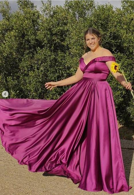 Off Shoulder A-line Long Prom Dresses Fashion Formal Dress cg21498