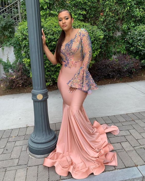 long sleeve evening dress prom dress cg21540