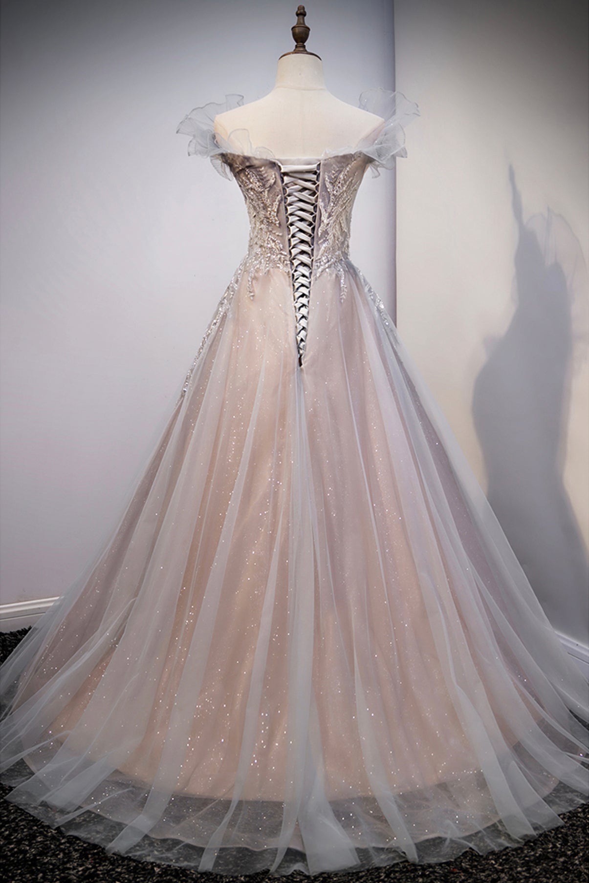 Cute Lace Long A Line Prom Dress Evening Dress cg21625