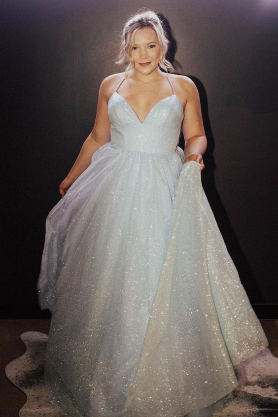 Elegant a-line blush long prom dresses with spaghetti straps,empire waist and lace up back cg21858