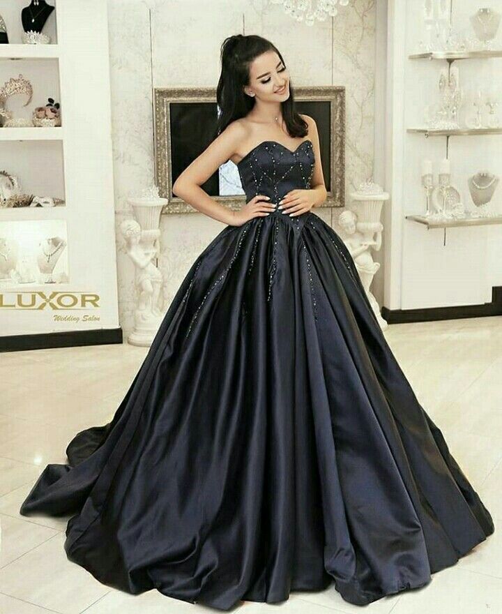 Black satin Long Prom Dress Evening Dress cg21973