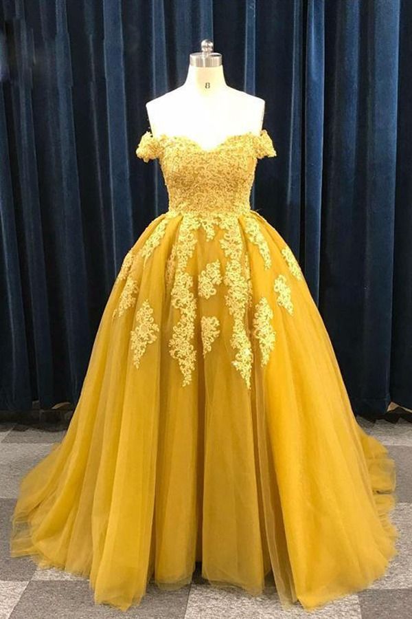 Ball Gown Sweetheart Cap Sleeve Lace Appliques Prom Dress cg21995