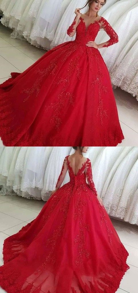 v neck red prom dresses princess gowns cg22062