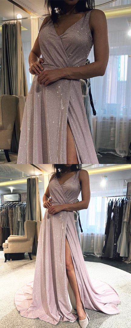 Glitter Formal Dresses Long Split Evening Gown For Bridesmaids prom dress cg22069