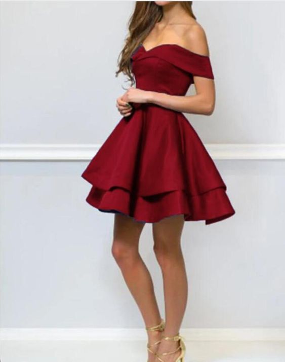 Lovely Red /Blue 8th Grade Short Graduation /Homecoming Gown cg22203