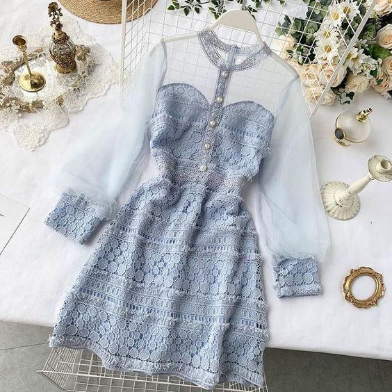 A-Line Short blue Homecoming Dress causal dress cg22251