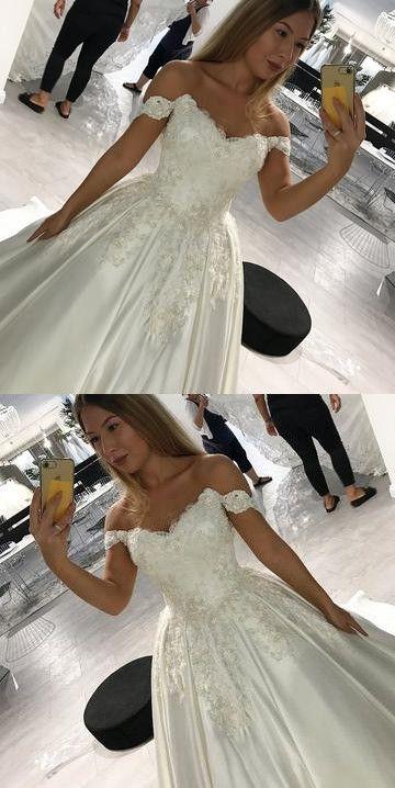 Appliques Off Shoulder Prom Dress, Sexy Prom Dresses cg22908