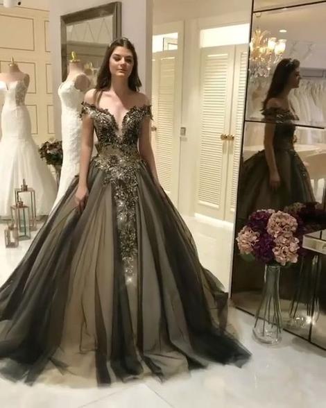 Off The Shoulder Lace Charming Prom Dress cg22918