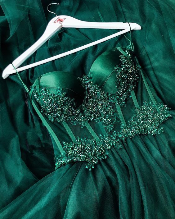 Prom Dress, Ball Gown, Formal Dress, Evening Gown, Emerald Green Dress cg23342