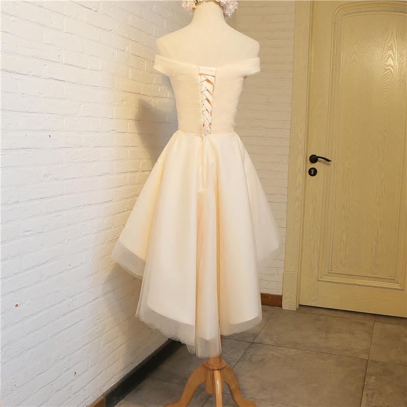 Simple Sweetheart Off Shoulder High Low Party Dress Homecoming Dress cg23369