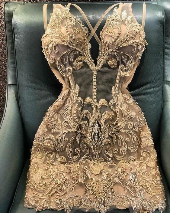 Cute A Line Beaded Short Homecoming Dress, Sexy Party Gown cg23384