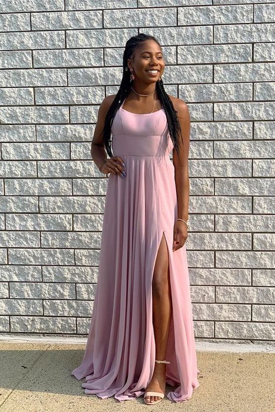 Simple Long Prom Dress with Slit,Popular Evening Dress,Fashion Winter Formal Dress cg23470