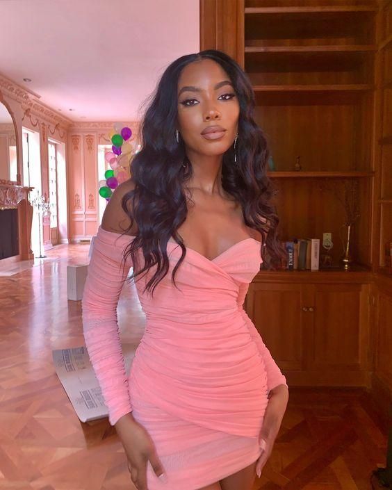 Pink Long Sleeves Short Homecoming Dress cg23471