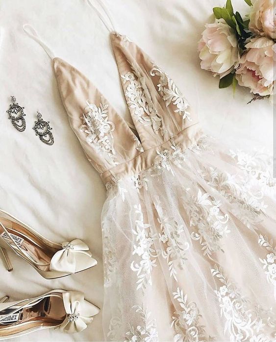 A line Homecoming Cocktail Dress with Lace cg23490