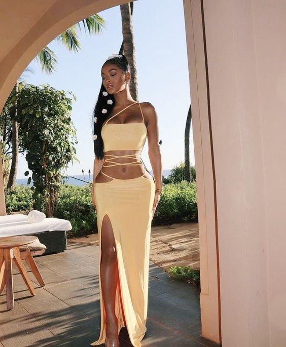 Light yellow Prom Dresses new arrive evening dress cg23689