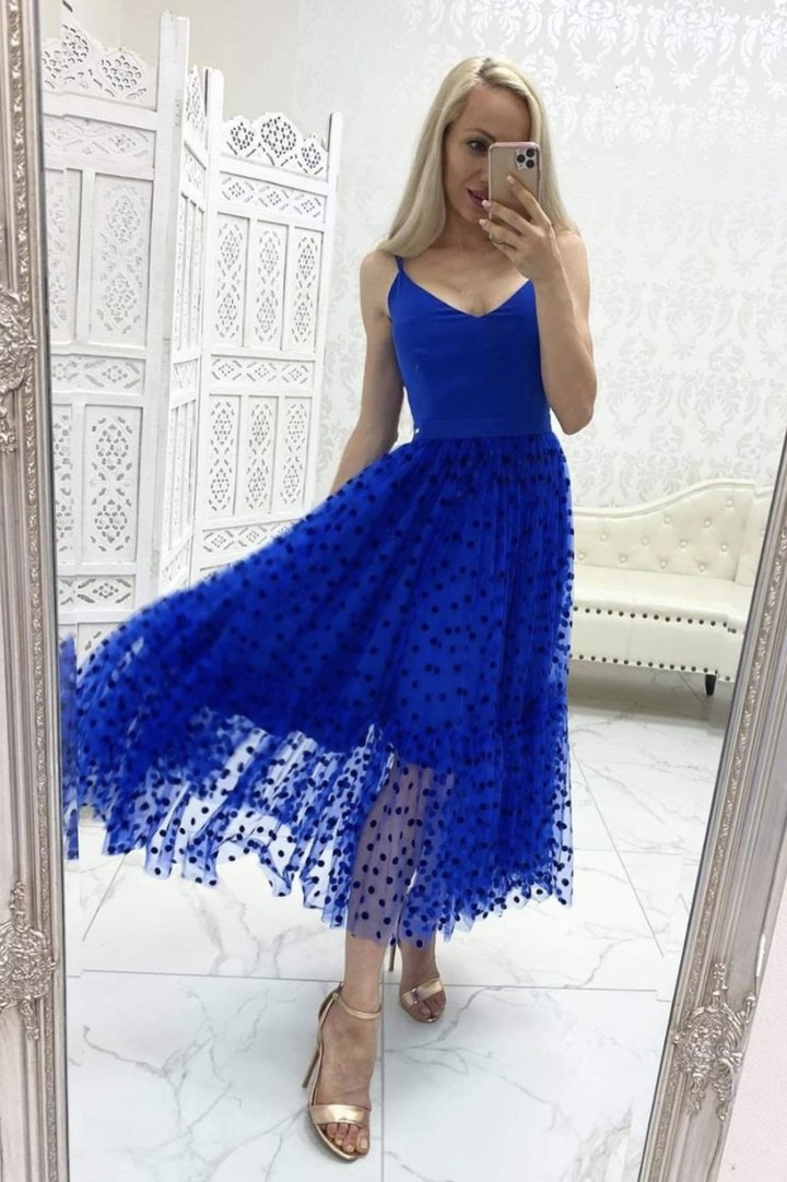 Cute tulle short A line prom dress evening dress cg24392