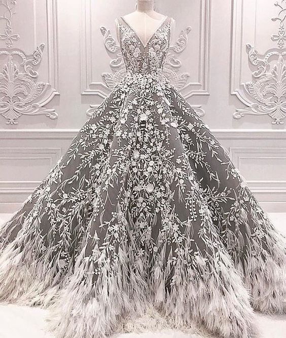 winter wonderland ball gown silver prom dress cg24809