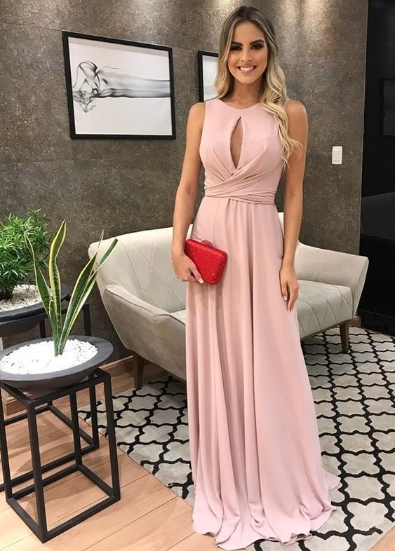 Long Pink Party Dress ,charming prom dress cg3239