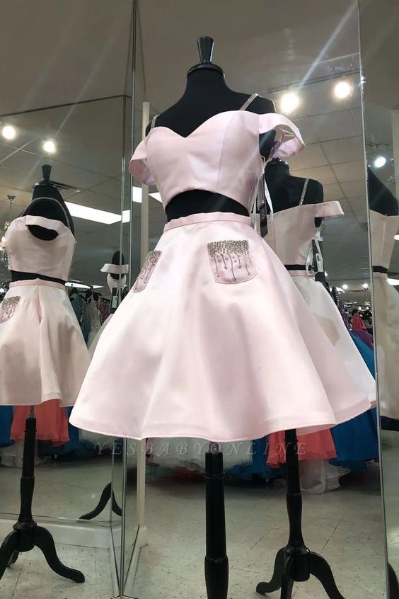 two pieces homecoming dresses cg3658