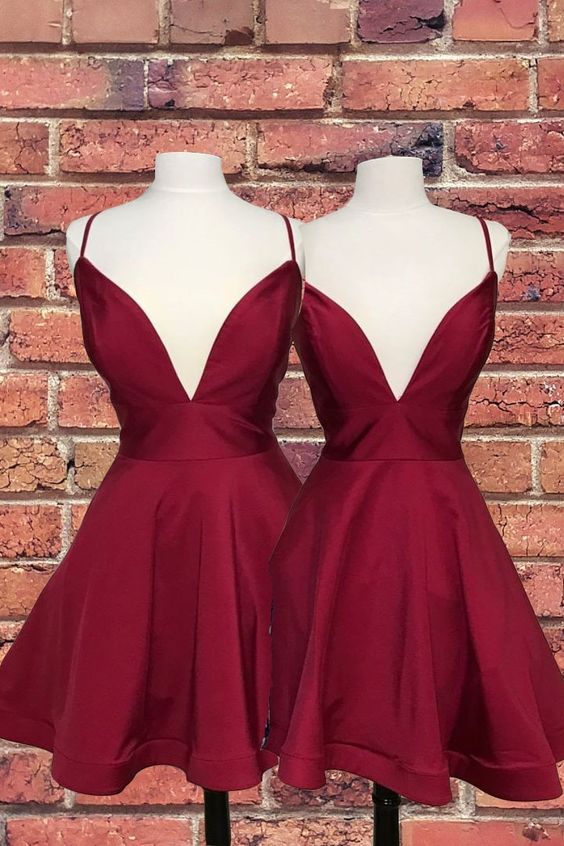 simple homecoming dresses 2019, short red homecoming dresses party dresses cg3778