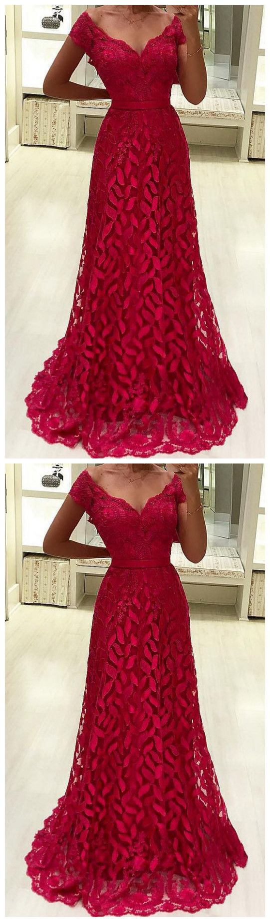 A-Line Cap Sleeves Appliques Long Evening prom Dress cg3950