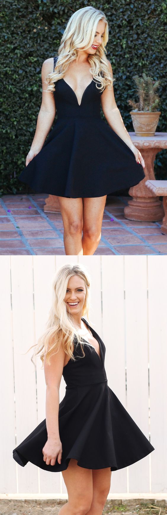 princess v neck homecoming dress, cheap homecoming dress cg4319