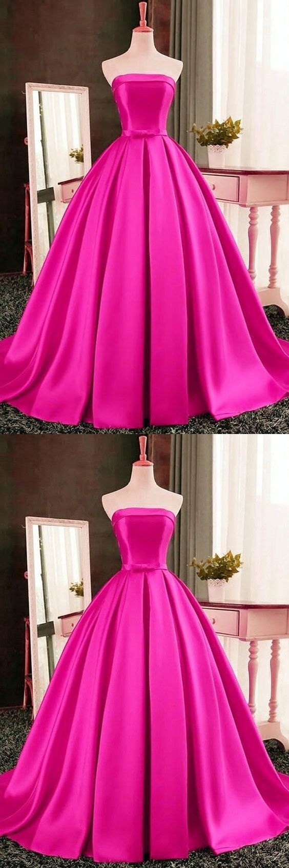 ball gown prom dresses,winter formal dress,pink quinceanera dress,satin ball gown cg4425