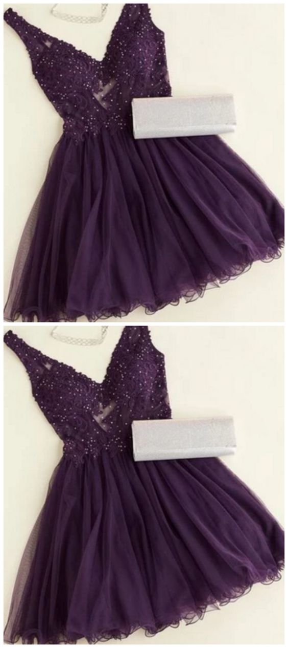 Purple homecoming dress cg4611