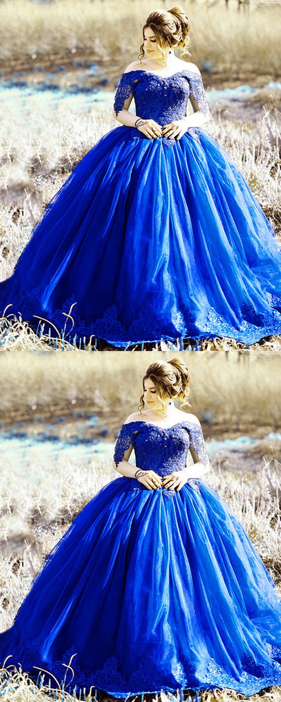 royal blue ball gowns wedding dresses prom dress cg4683