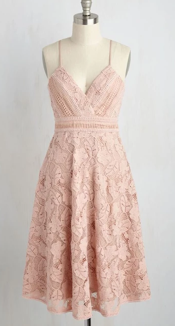 A-Line Spaghetti Straps Knee-Length Pink Sleeveless Lace Homecoming Dress cg4911