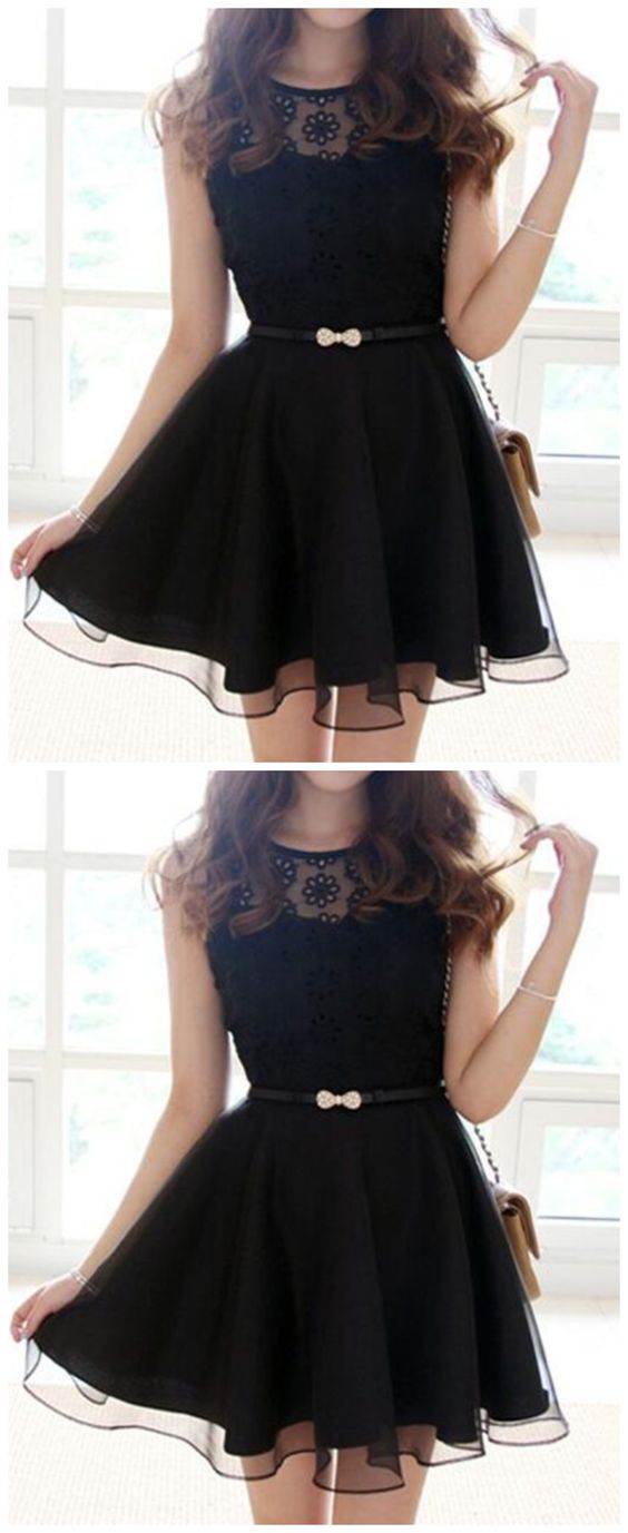 black short homecoming dresses, simple short party dresses cg5582