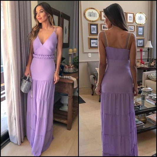A-line V Neck Prom Dress, Long Prom dress , Sexy prom dress  cg5713