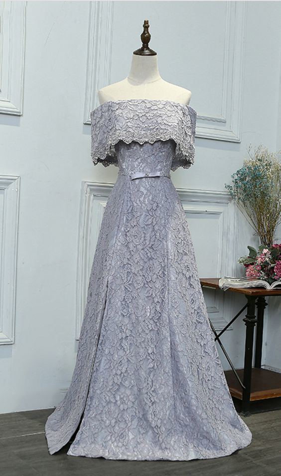 Grey Lace Length Evening Dress Pearl Straps Sewn The Higher Party prom Dress cg5832