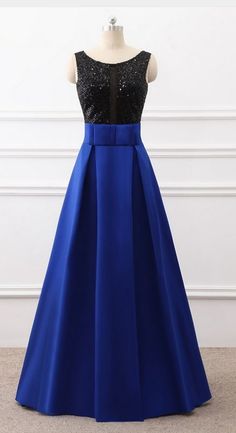 Royal Blue Elegant Long prom Gown With Beading cg5838