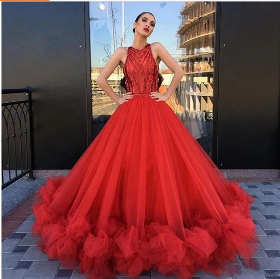 Stunning sequined puffy queen pleating formal evening party prom dress ball gown cg5914