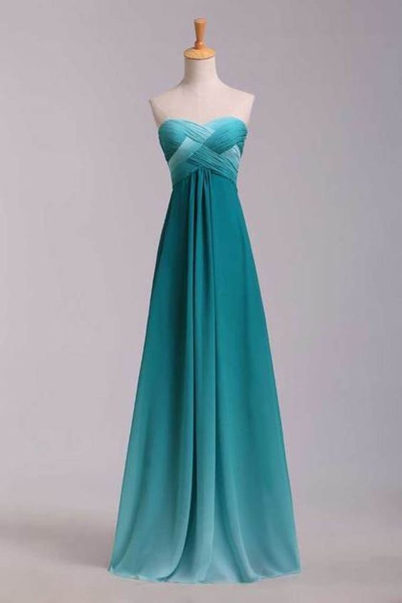 Prom Dresses A Line Sweetheart Floor Length Cross Back Colorful cg5933