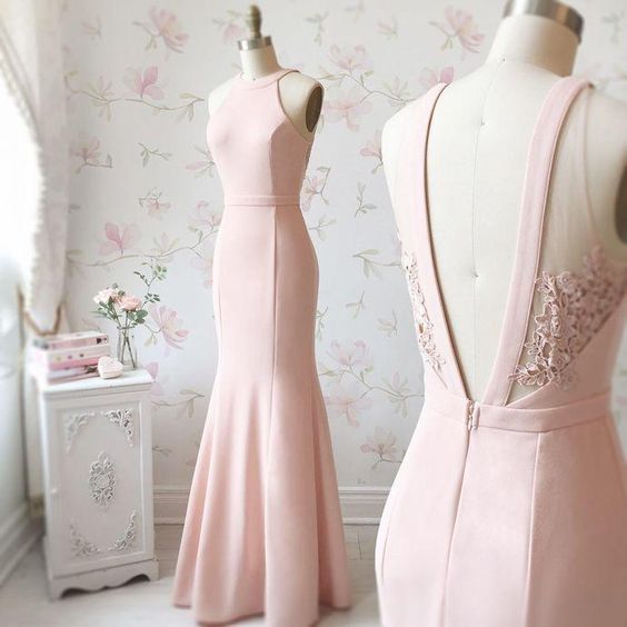 Prom Dresses Simple, Light Pink Party Dress cg5678